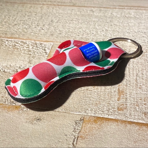 3 for $15 Lip Balm Holder Keychain Polka Dot - Picture 2 of 5